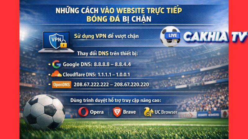 Những cách vào website trực tiếp bóng đá bị chặn phổ biến hiện nay Những cách vào website trực tiếp bóng đá bị chặn phổ biến hiện nay