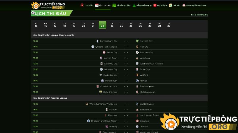 Những điểm thu hút của lịch thi đấu tại tructiepbong.org