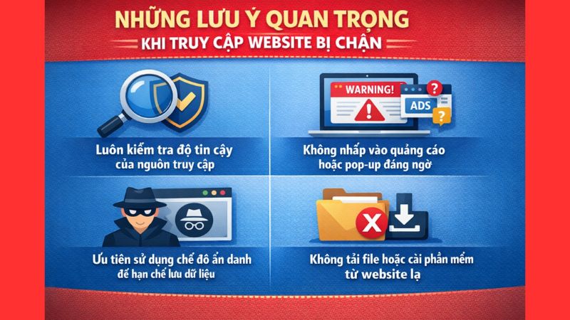 Những lưu ý quan trọng khi truy cập website bị chặn Những lưu ý quan trọng khi truy cập website bị chặn