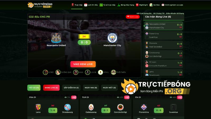 Tructiepbong.org website phát sóng trực tiếp bóng đá